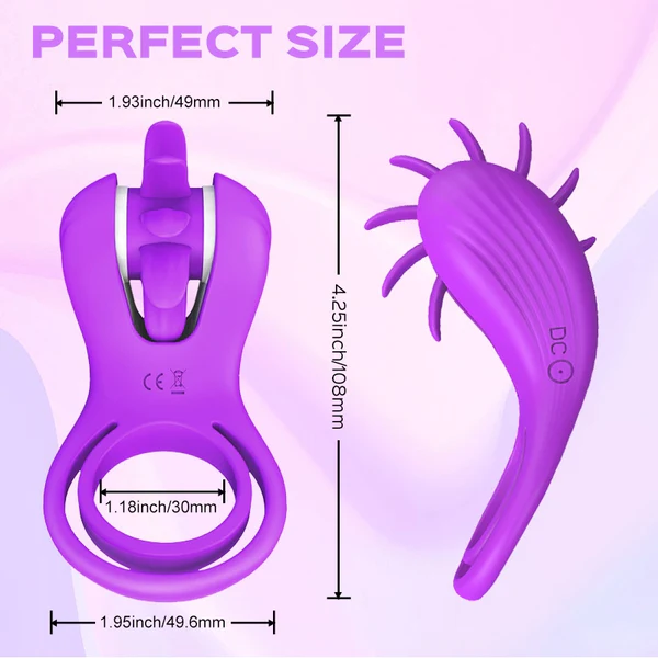 Eveandlove & Roxy - Licking Sex Toy & Vibrating Dual Penis Ring