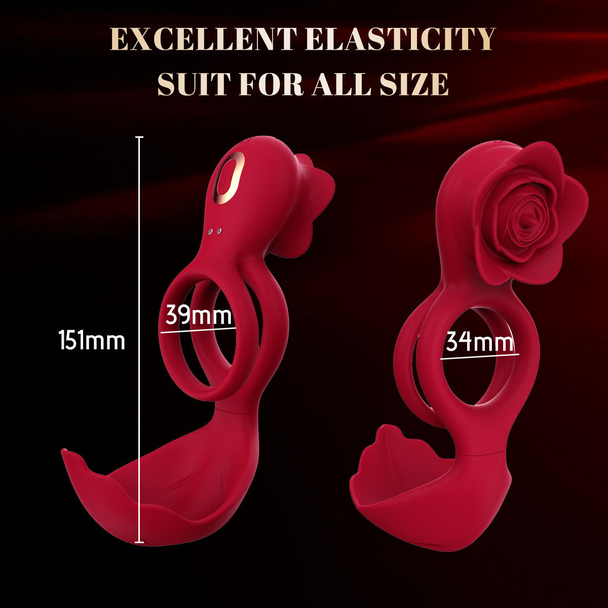 Eveandlove Waterproof Dual-Stimulation Cock Ring – 12 Vibration Modes for Enhanced Pleasure