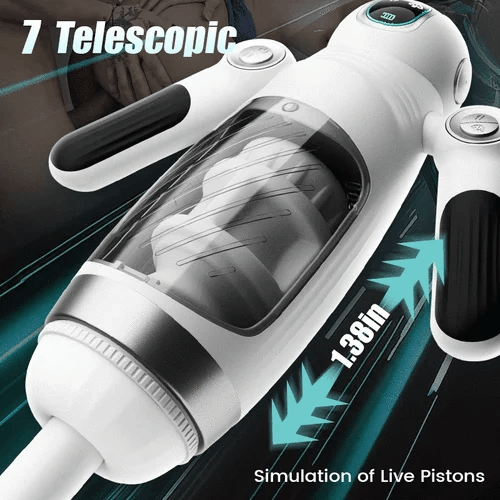 Eveandlove 7 Telescopic Squeezing 12 Vibration Masturbator Experience More Authentic Piston