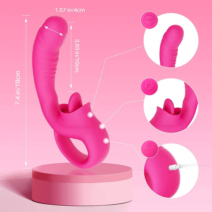 Eveandlove G-spot vibrator offers 10 licking and vibration patterns for women