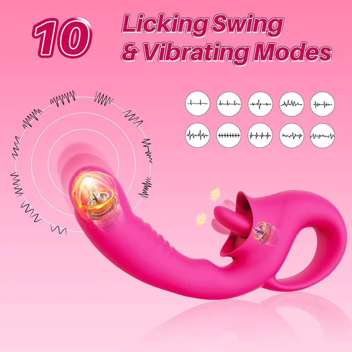 Eveandlove G-spot vibrator offers 10 licking and vibration patterns for women