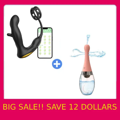 Eveandlove Hollow Flapping Vibrating Silicone Prostate Massager with Cock Ring