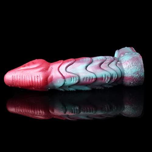 Eveandlove 8.27 Octopus Penis Extender Sleeve – Realistic Silicone Enlargement Sleeve with Penis Ring for Men