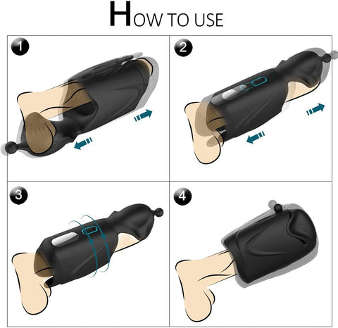 Eveandlove 2-Motor Penis Glans Training 10-Vibration Masturbation Cup