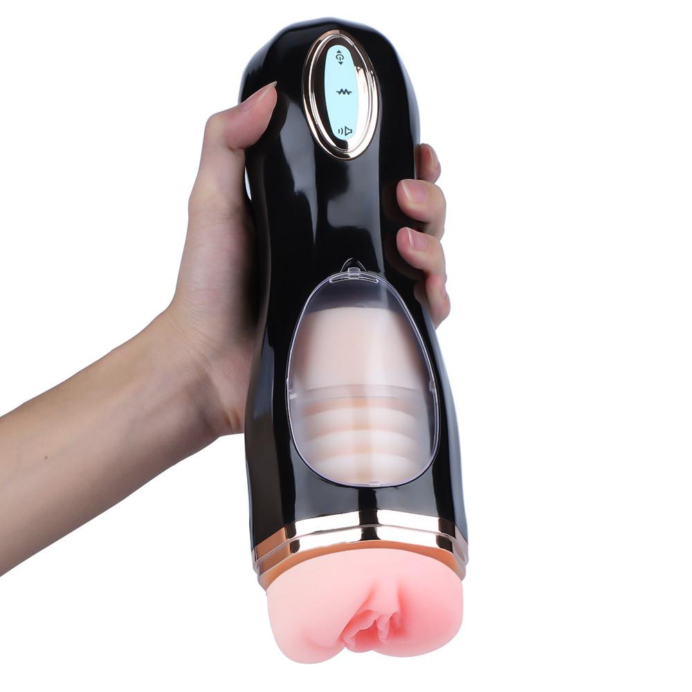 Eveandlove Vibrating Thrusting Suction Cup Pussy Male Masturbator