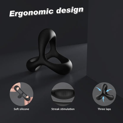 Eveandlove Triangle Silicone Cock Ring For Men Erection