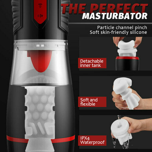 Eveandlove 4 Sucking Modes & 7 Tongue-Licking Male Masturbator Cup