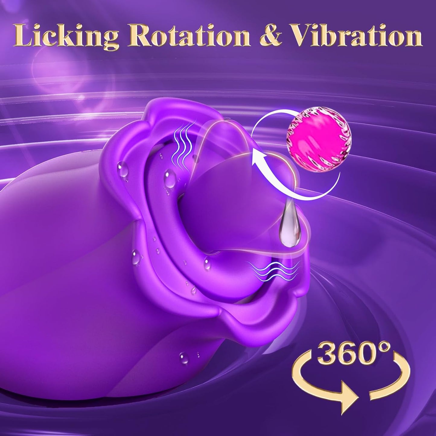 Eveandlove Sucking Vibrator - 3 in 1, Removable Cup, 360° Rotation G spot Vibrator with 9 Tongue Licking & Vibration & 3 Suctions