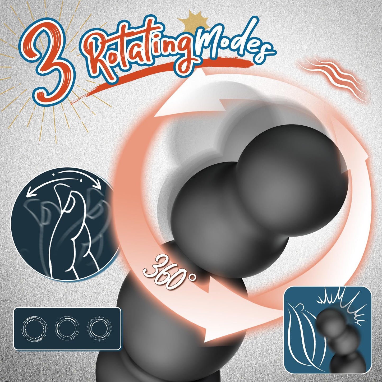 Eveandlove High Speed Rotation & Vibration Prostate Massager