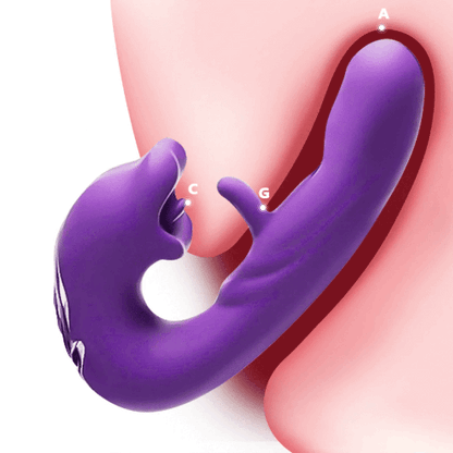 Eveandlove G Spot Vibrator: 7 Modes for Clitoral Stimulation, Thrusting Dildo & Anal Play