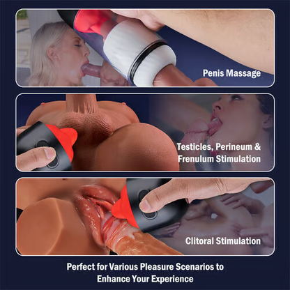 Eveandlove App Controlled Male Masturbator with 9 Tongue Licking & Vibration Modes