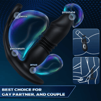 3 Thrusting & 12 Vibrating Cock Rings Prostate Massager