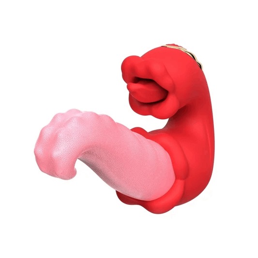 Eveandlove Twin Rose Thrusting G Spot Vibrator - Tongue Teasing & Vibrating