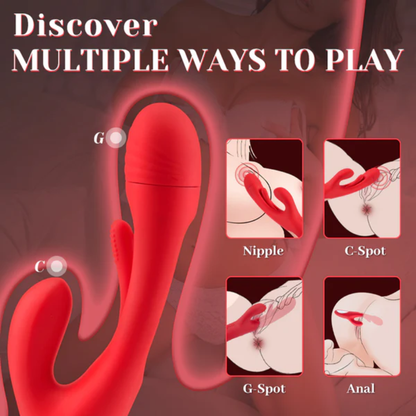 Eveandlove - Rabbit Tapping Vibrating All-In-One G-Spot Vibrator for Women
