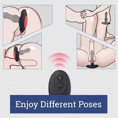 Eveandlove 3 Thrusting 10 Vibrations Anal Plug with Remote Controller