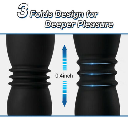 Eveandlove 3 Folds 7 Telescopic 7 Vibration Butt Plugs