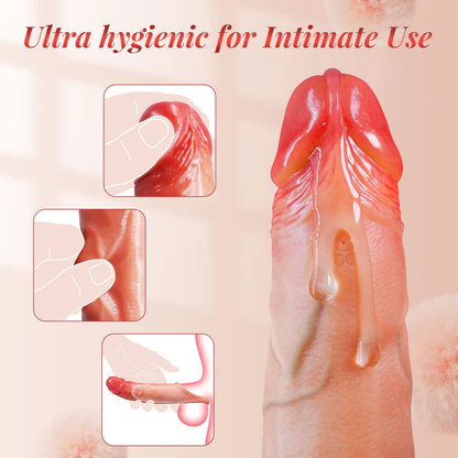 (BLACK) Eveandlove APP Controlled 9 Vibration Intensities Vibrating Penis Sleeve
