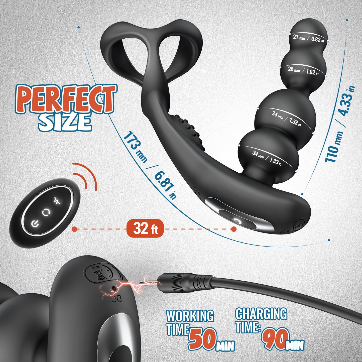 Eveandlove High Speed Rotation & Vibration Prostate Massager