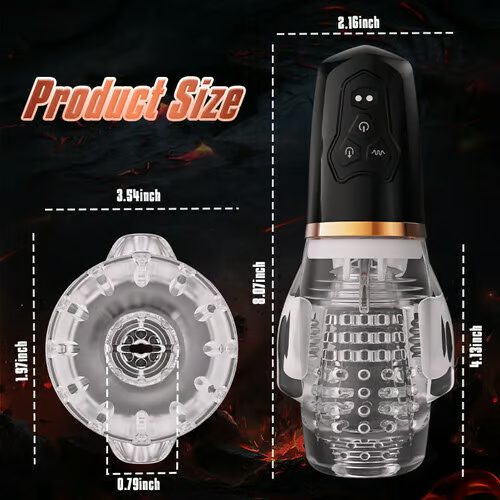 Eveandlove Rocket Sucking & Vibrating Transparent Dual Motor Male Masturbation Cup