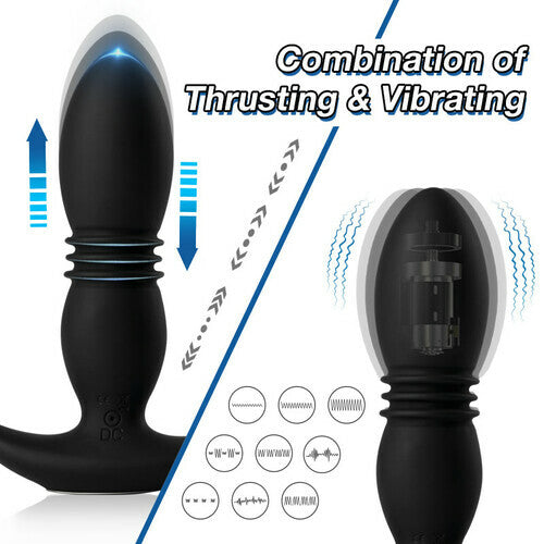 Eveandlove 3 Folds 7 Telescopic 7 Vibration Butt Plugs