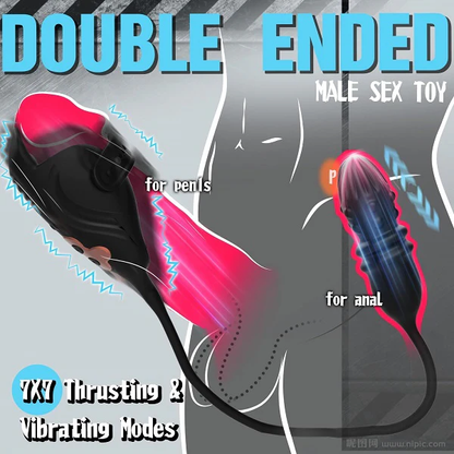 Eveandlove 7 Thrusting 7 Vibrating Prostate Massager & Penis Vibrator For Men Couple Sex Toy