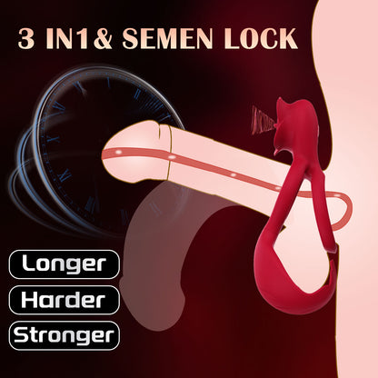 Eveandlove Waterproof Dual-Stimulation Cock Ring – 12 Vibration Modes for Enhanced Pleasure