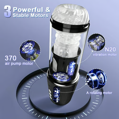 Eveandlove 5 Rotating 5 Sucking 7 Vibrating Masturbator & Training 2 IN 1 Adult Toys