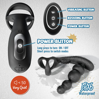 Eveandlove High Speed Rotation & Vibration Prostate Massager
