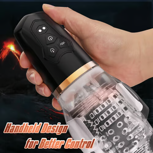 Eveandlove Rocket Sucking & Vibrating Transparent Dual Motor Male Masturbation Cup