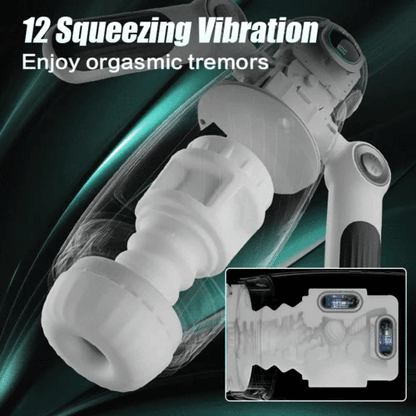 Eveandlove 7 Telescopic Squeezing 12 Vibration Masturbator Experience More Authentic Piston