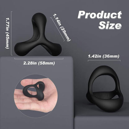 Eveandlove Triangle Silicone Cock Ring For Men Erection