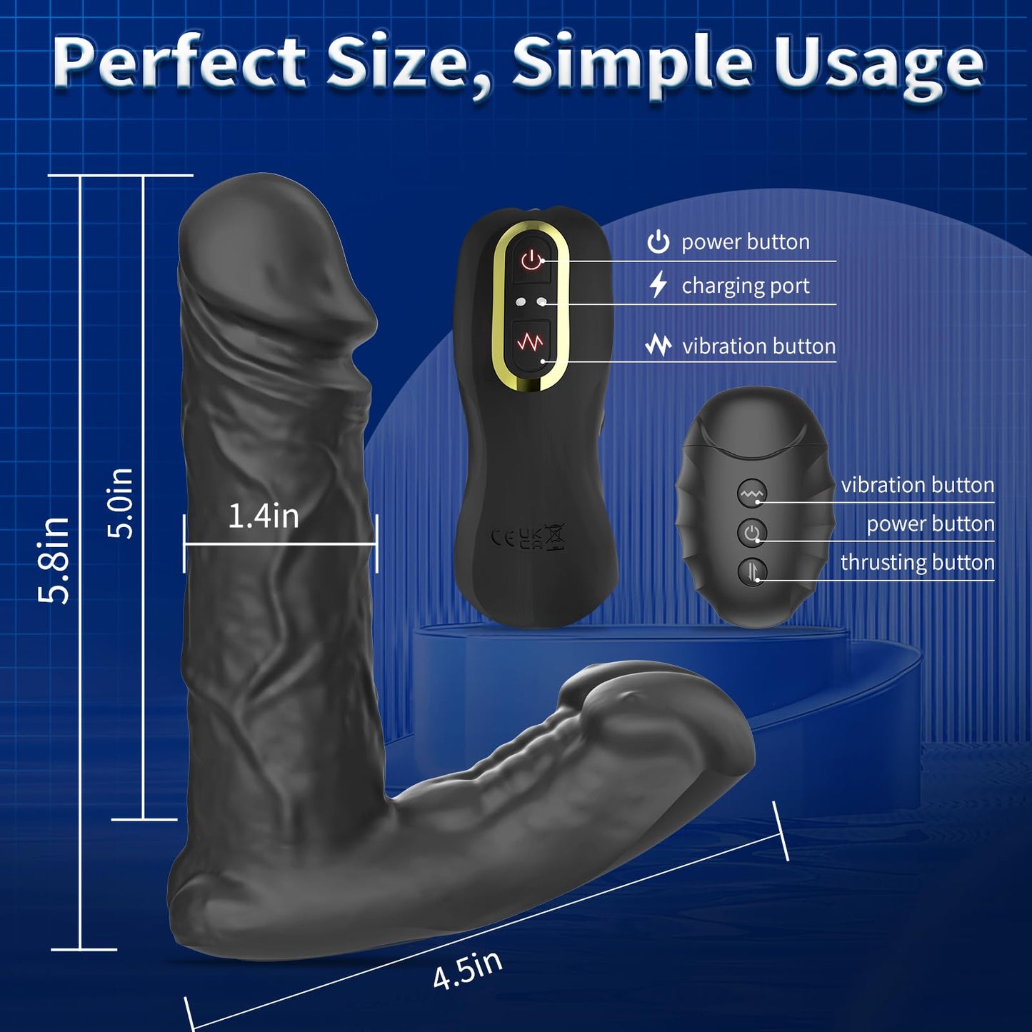 Eveandlove Inflatable Prostate Massager: 10 Vibration Modes, Heating & Remote-Controlled Expansion