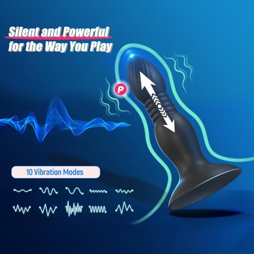 Eveandlove Super Strong Suction Cup Remote Control Thrust Vibration, Anal Trainer for Men, Women & Couples