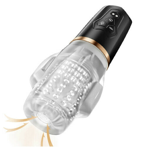 Eveandlove Rocket Sucking & Vibrating Transparent Dual Motor Male Masturbation Cup