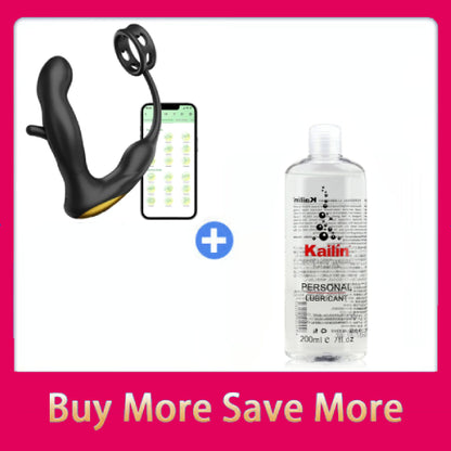 Eveandlove Hollow Flapping Vibrating Silicone Prostate Massager with Cock Ring