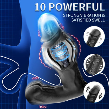 Eveandlove Inflatable Prostate Massager: 10 Vibration Modes, Heating & Remote-Controlled Expansion