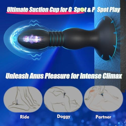 Eveandlove Super Strong Suction Cup Remote Control Thrust Vibration, Anal Trainer for Men, Women & Couples