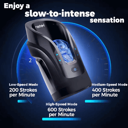 Leten Cannon King Mini 3D Fleshy Telescopic Vibrating Automatic Male Masturbator Blowjob Stroker