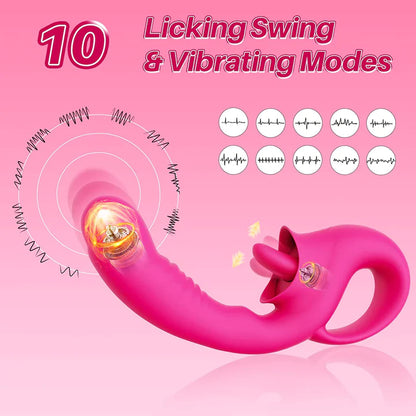 Eveandlove G-spot vibrator offers 10 licking and vibration patterns for women